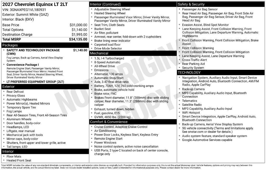 2027 Chevrolet Equinox LT - Photo 26