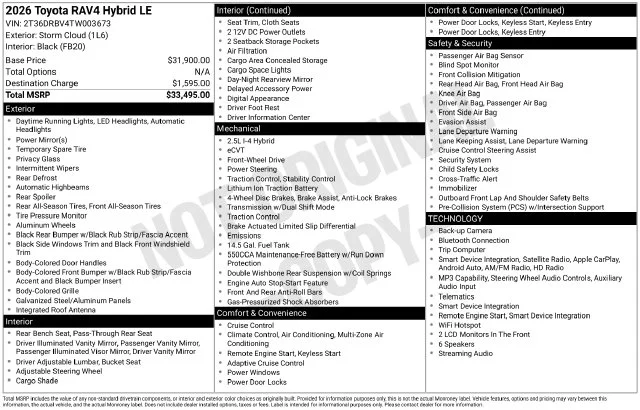 Certified Used 2026 White Toyota LE image 33