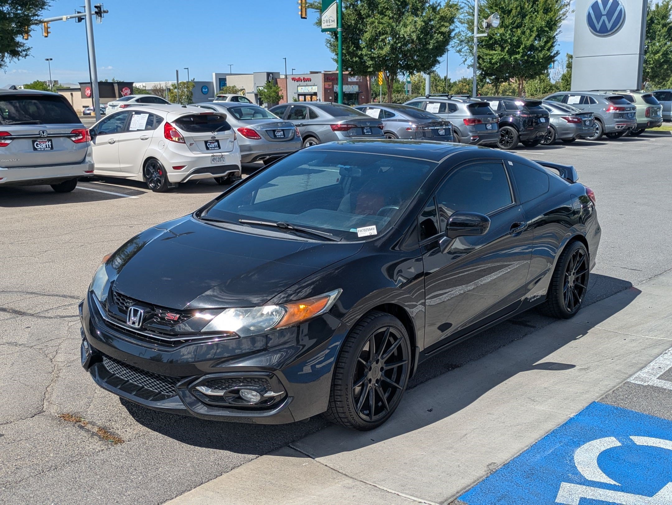 Used 2015 Crystal Black Pearl Honda Si image 7