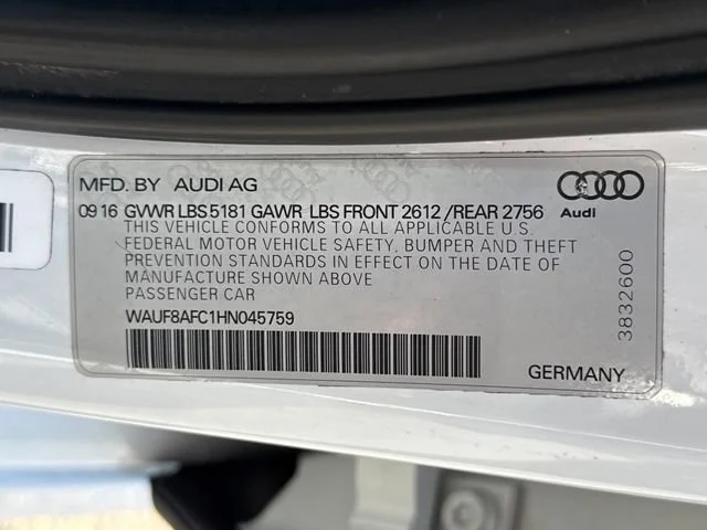 Used 2017 Glacier White Metallic Audi 2.0T Premium image 19