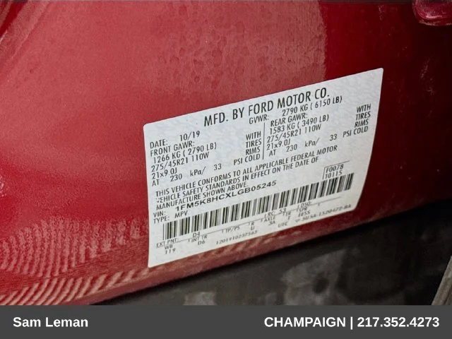 Used 2020 Red Ford Platinum image 34