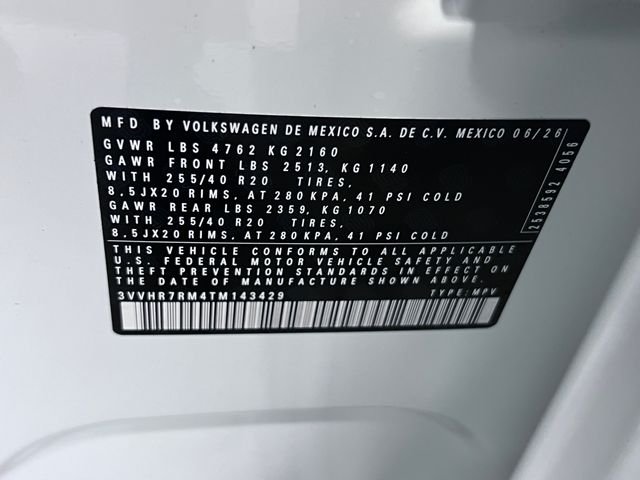 New 2026 White Volkswagen 2.0T SE R-Line Black image 22