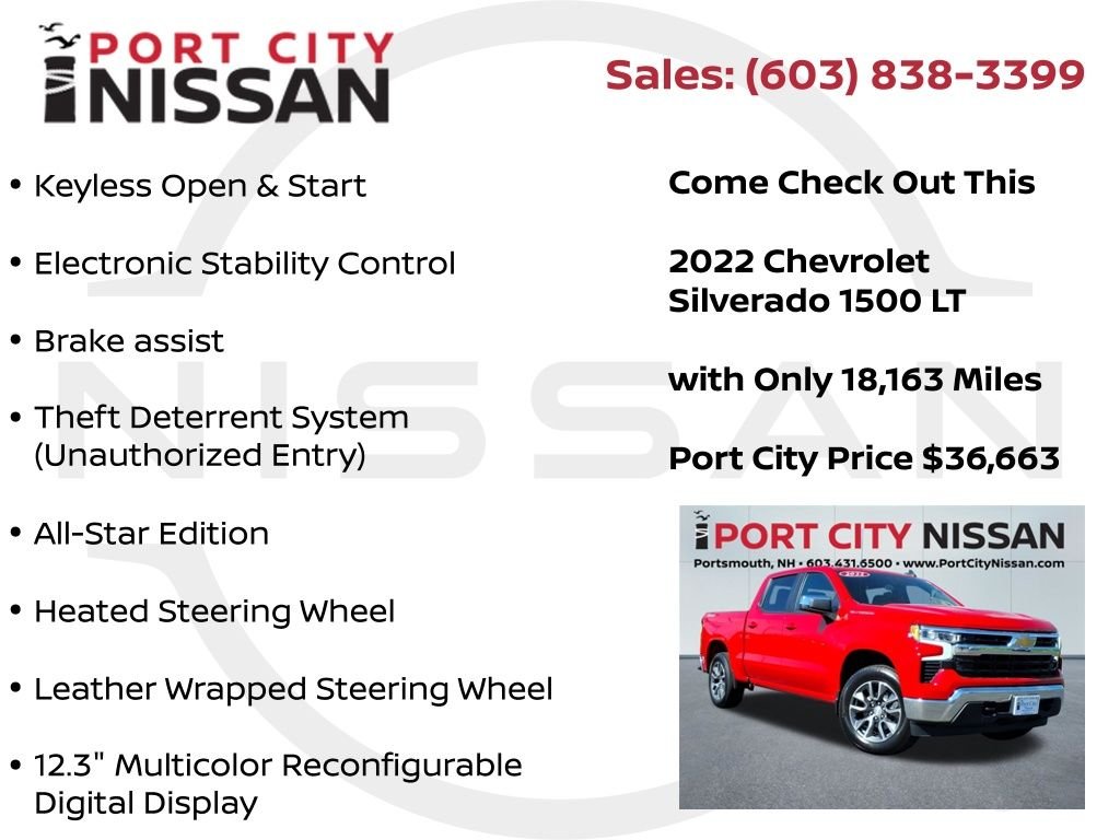 Used 2022 Red Hot Chevrolet LT all star edition w/20" wheels image 27