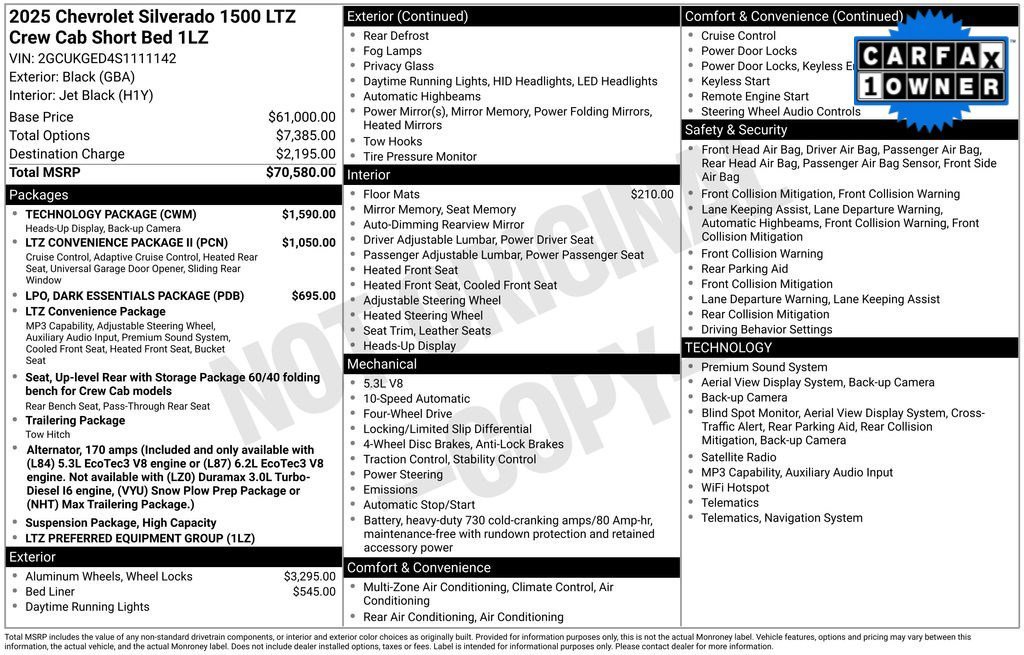Used 2025 Black Chevrolet LTZ image 2