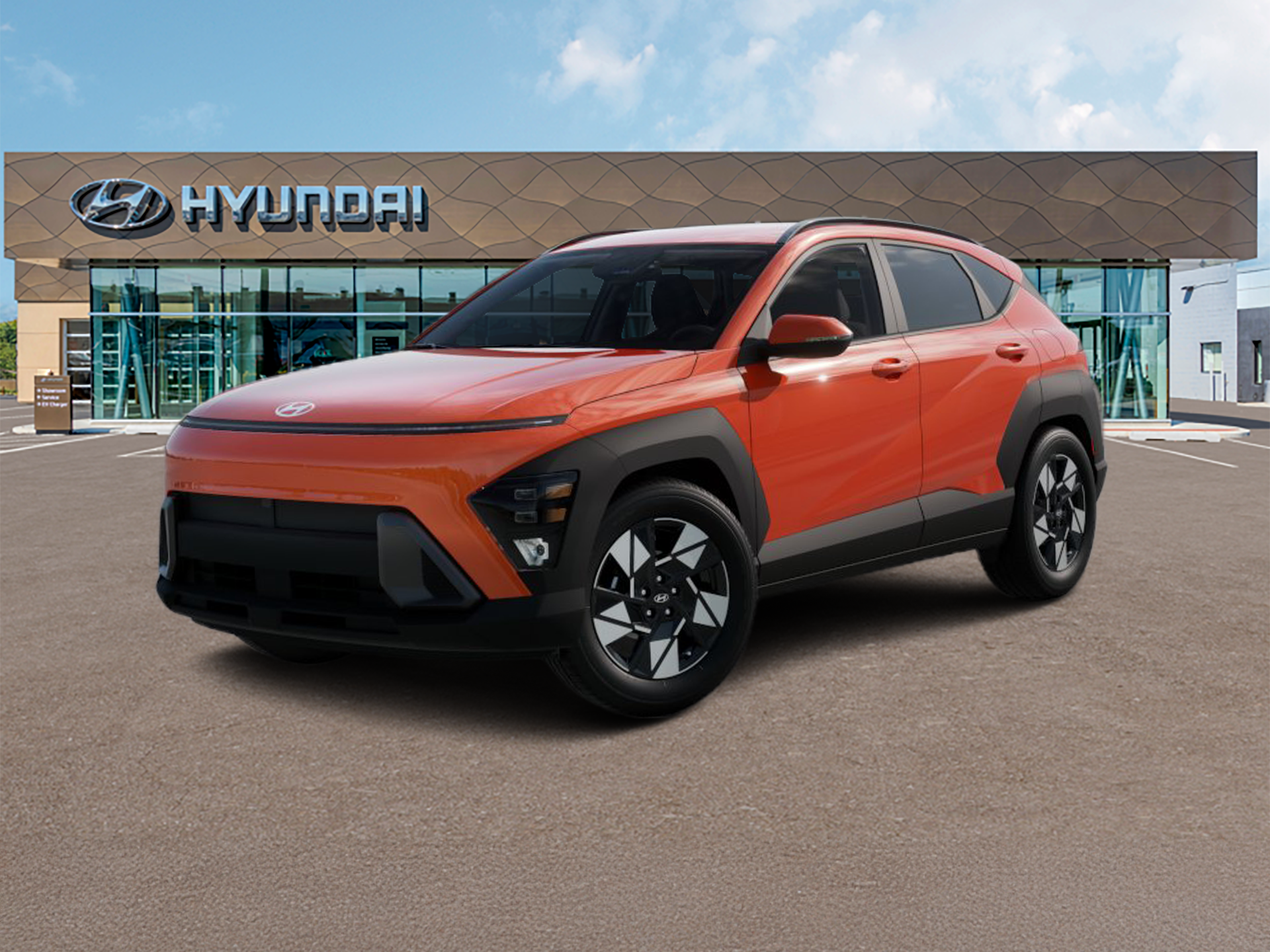 New 2025 Orange Hyundai SEL FWD image 1