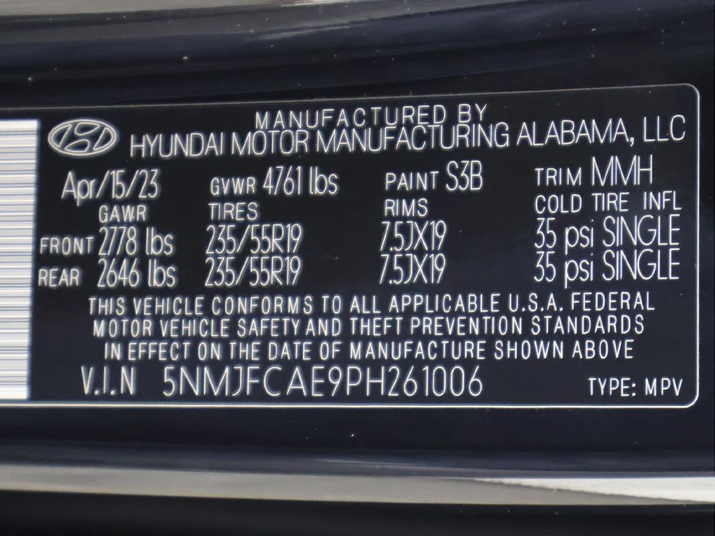Used 2023 Phantom Black Hyundai SEL image 53