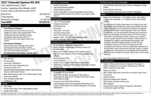 2027 Chevrolet Equinox RS - Photo 35