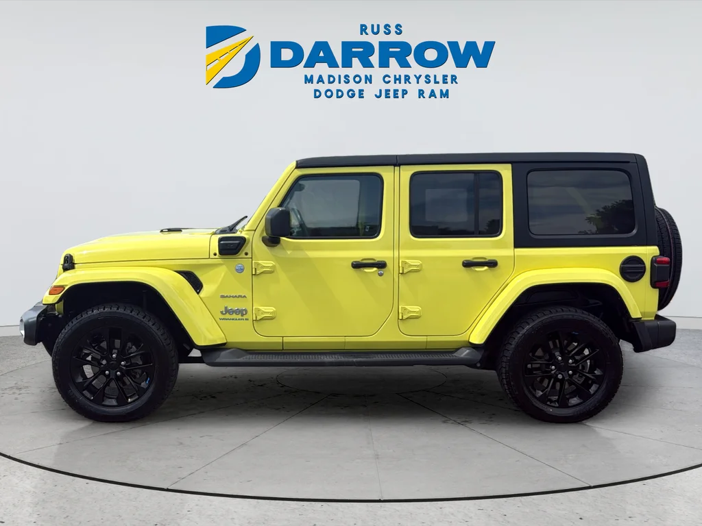 Certified Used 2023 Yellow Jeep Sahara 4xe image 2