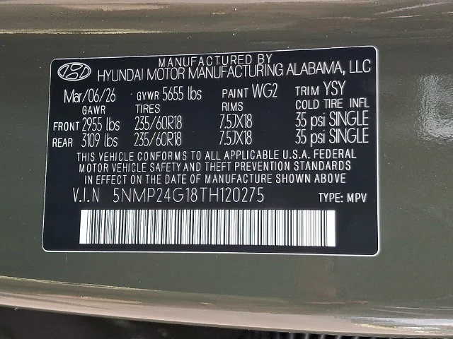 New 2026 Green Hyundai SEL image 18