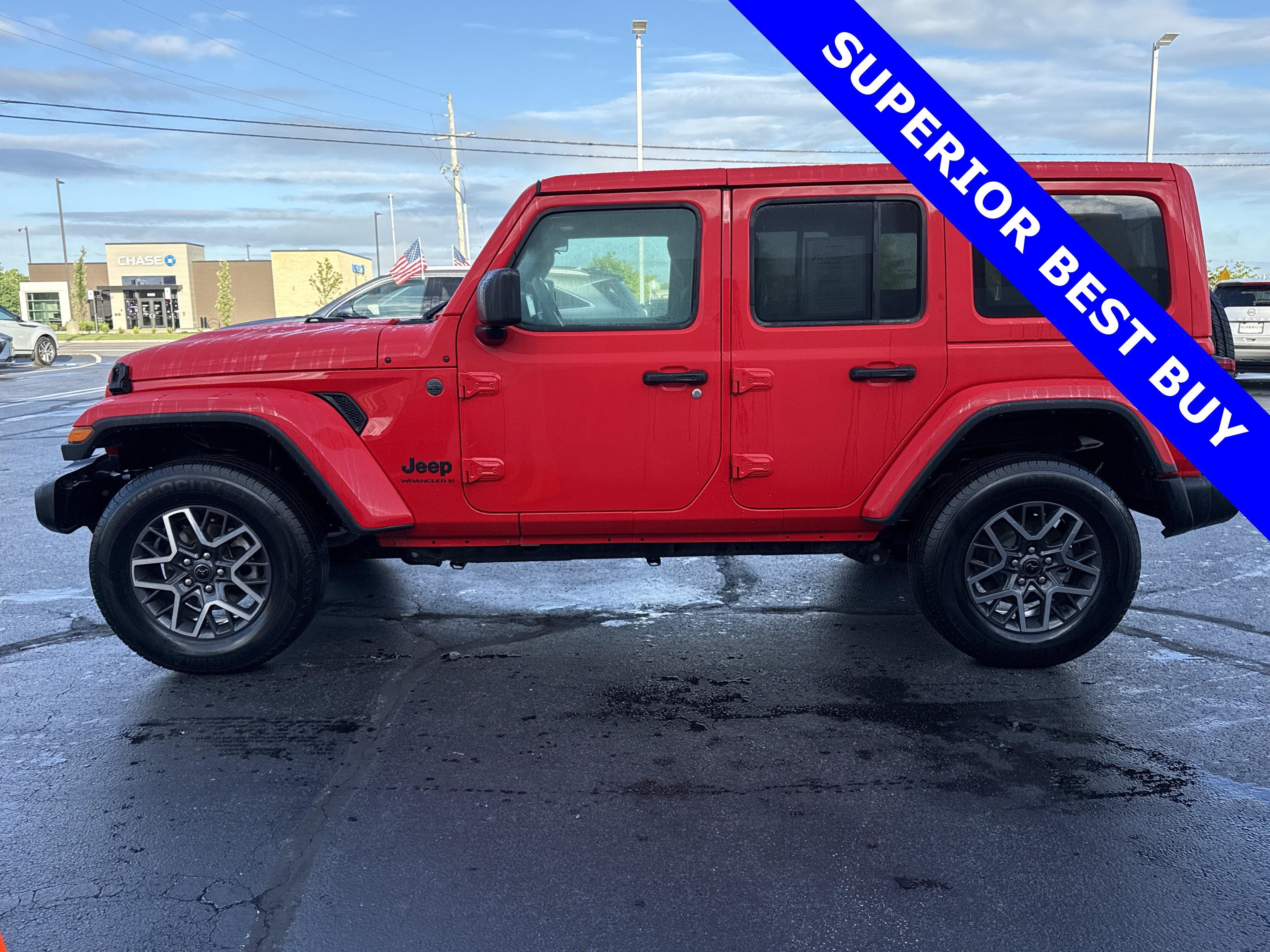 Used 2025 Firecracker Red Clearcoat Jeep Sahara 4WD image 10