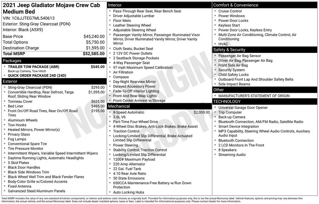 Used 2021 Gray Jeep Mojave image 35