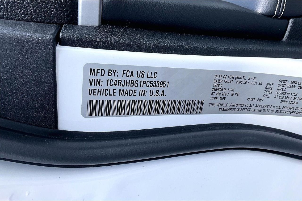 Used 2023 Bright White Clearcoat Jeep Limited 4x4 image 3