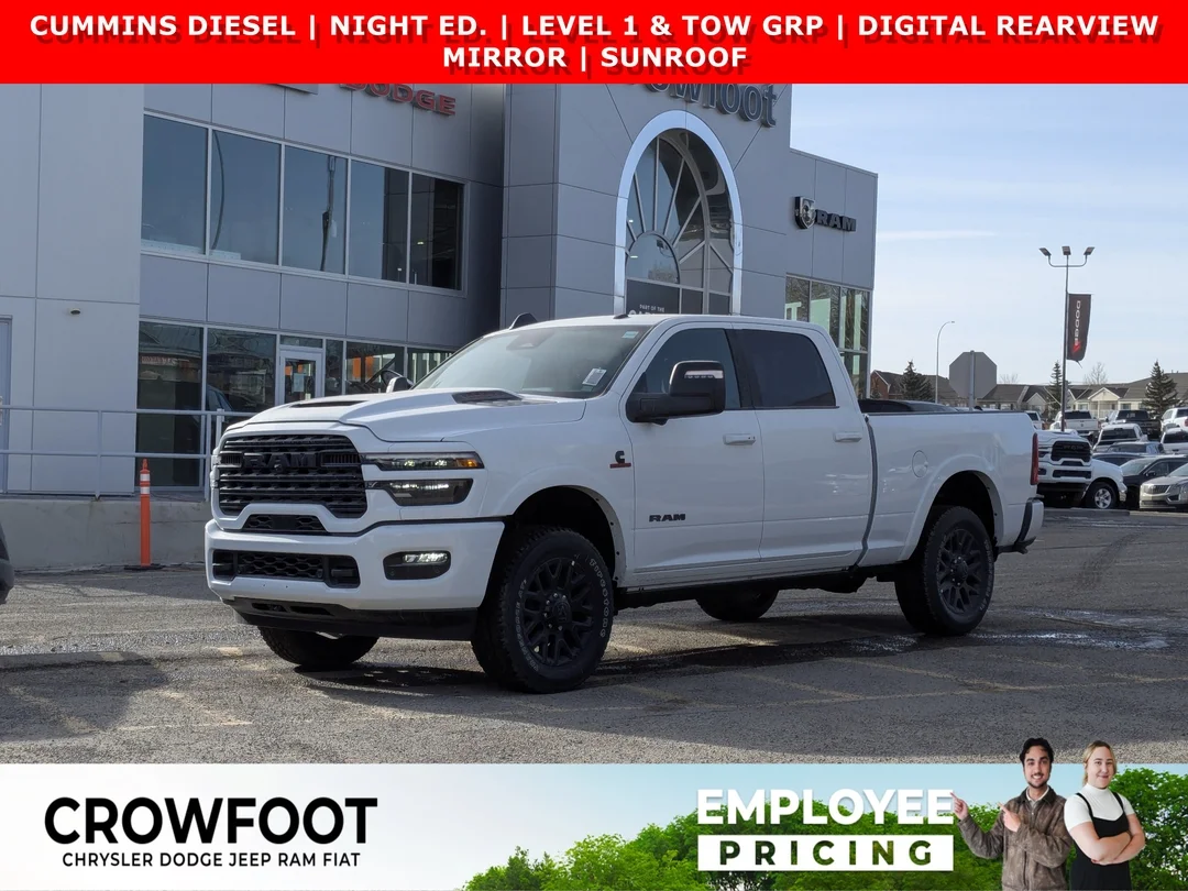 New 2026 White RAM Limited - - 4x4 - Cummins Diesel - Night Ed. - Level 1 & Tow Grp & More! image 1