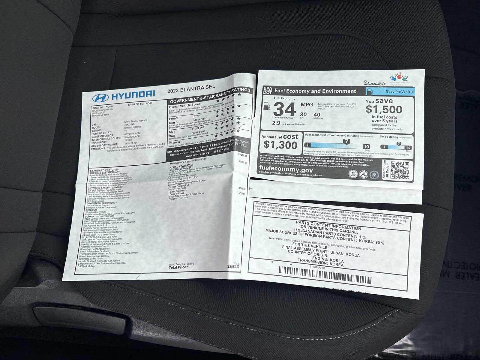 Certified Used 2023 Black Hyundai SEL image 32