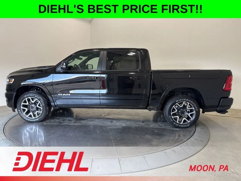 New 2026 Diamond Black Crystal Pearl-Coat Exterior Paint RAM Laramie image 4