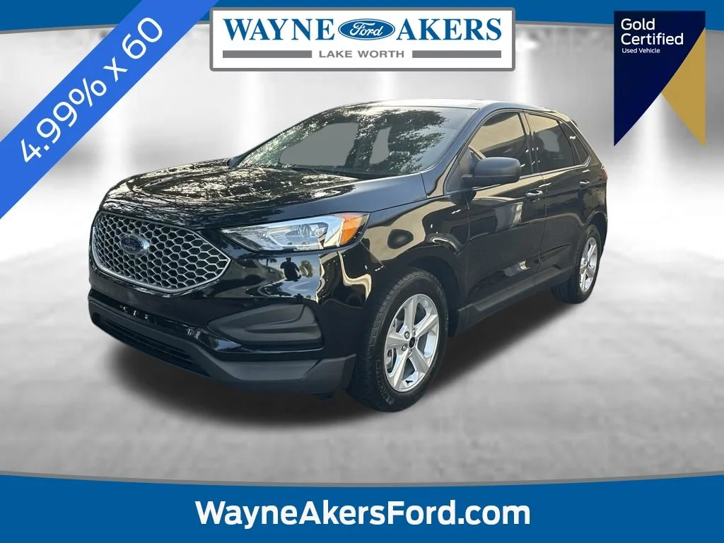 Certified Used 2024 Black Metallic Ford SE image 1
