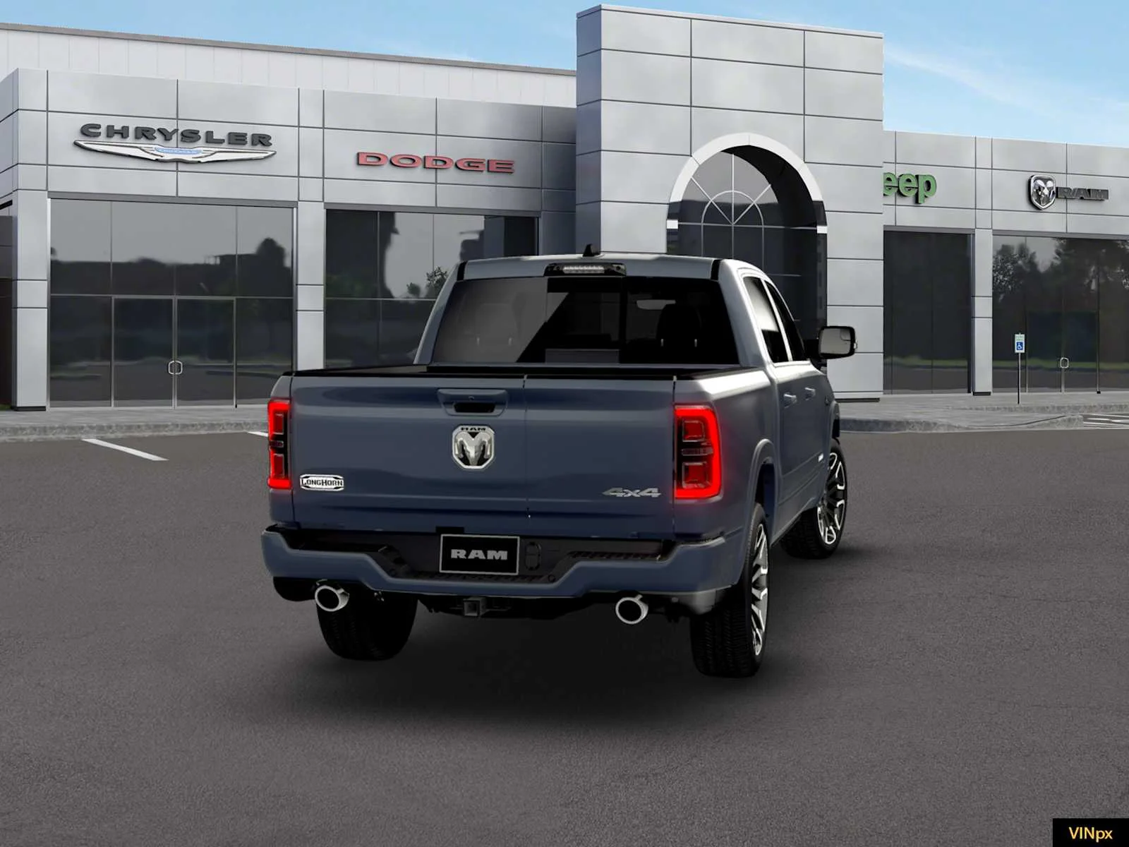 New 2026 Forged Blue Metallic Exterior Paint RAM Longhorn image 14