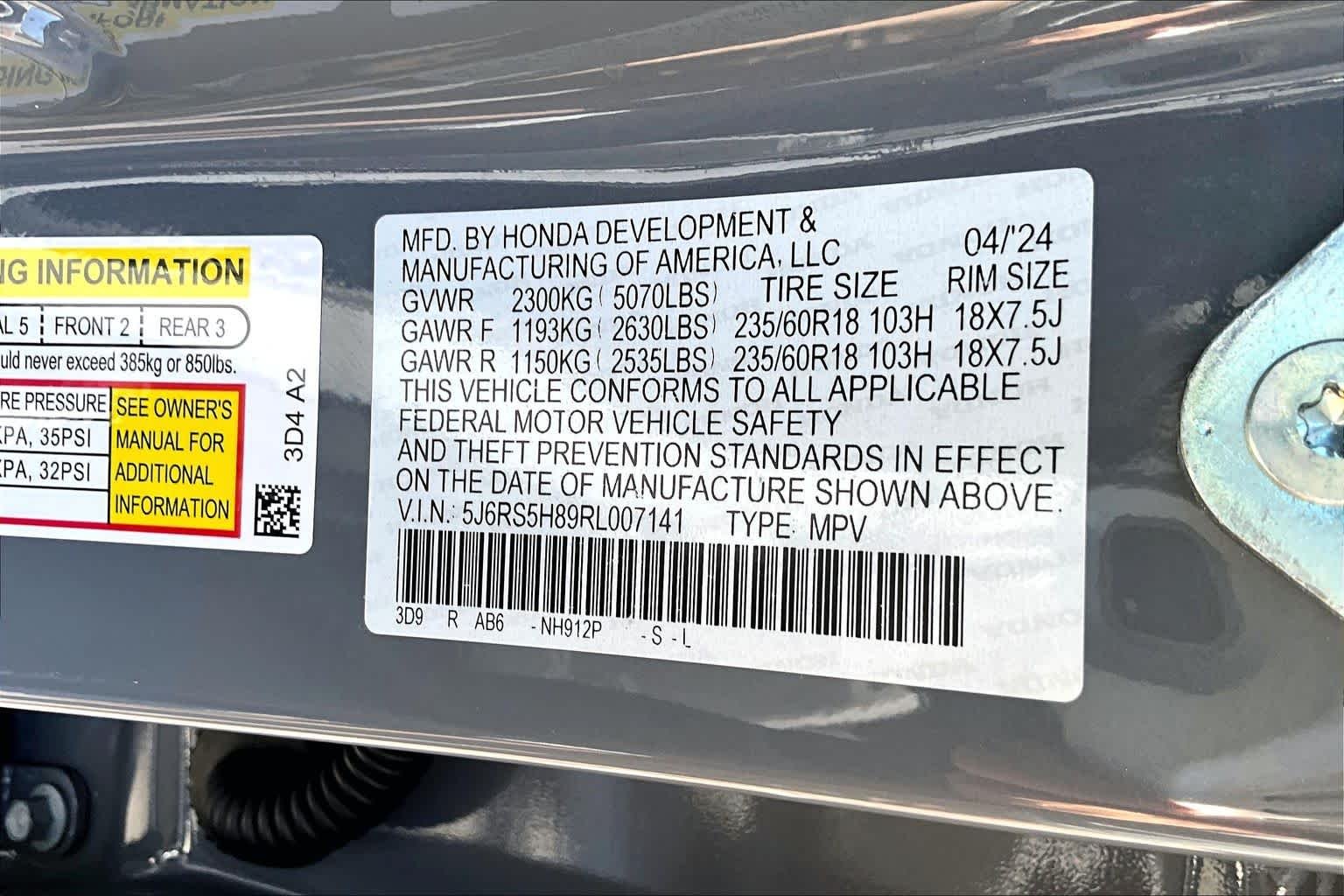 Used 2024 Urban Gray Pearl Honda Sport-L image 65