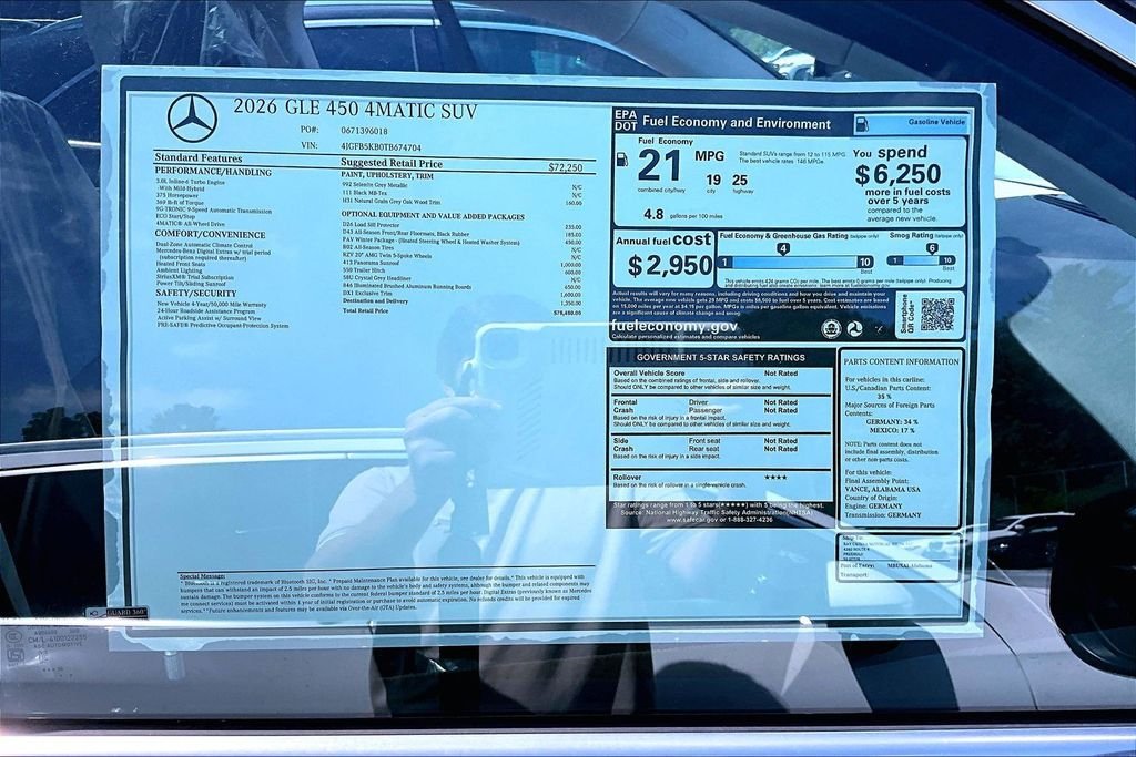 New 2026 Selenite Grey Metallic Mercedes-Benz GLE 450 image 13