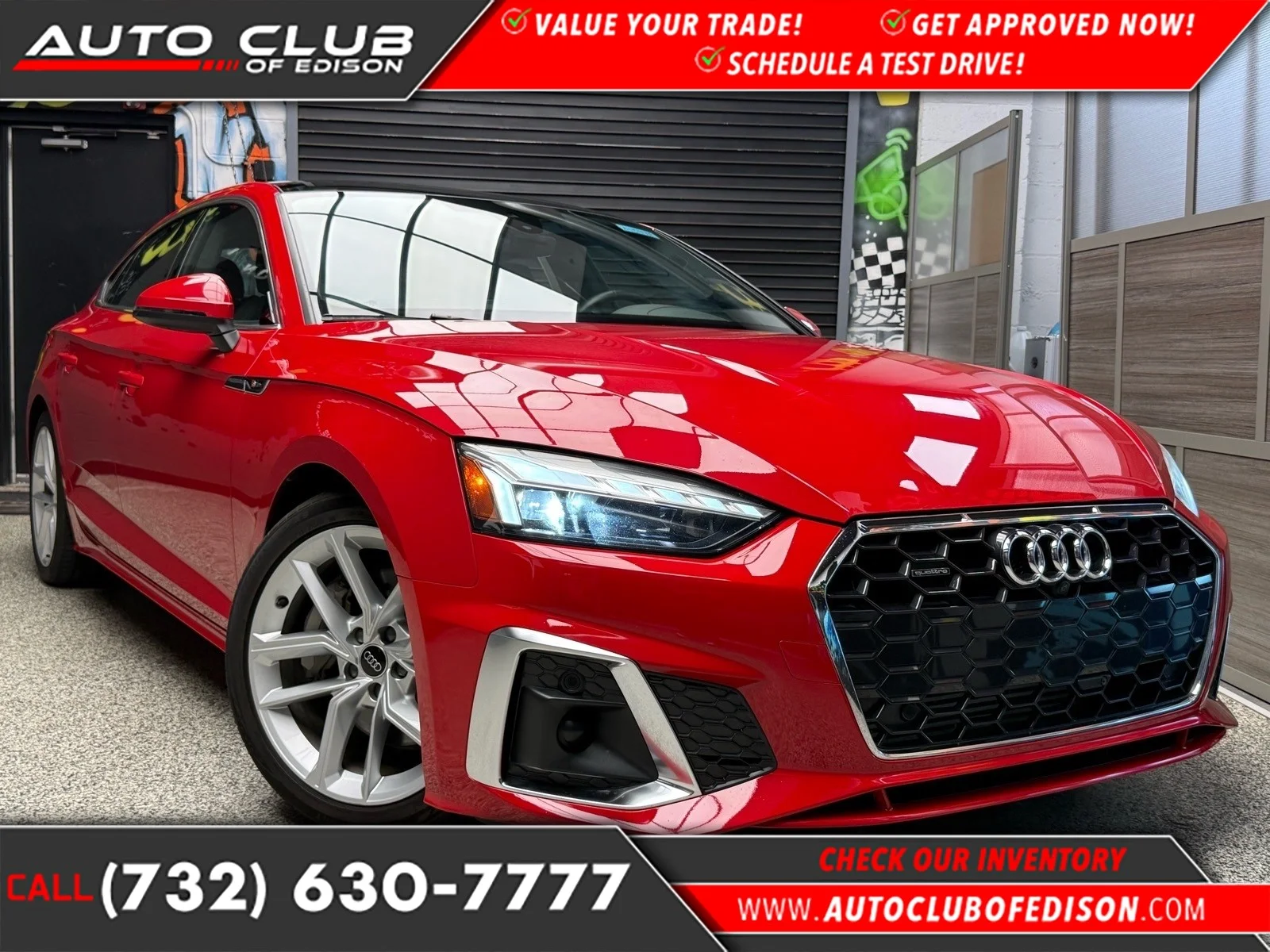 Used 2024 Progressive Red Metallic (b1b1) Audi quattro S line Prem Plus 45 TFSI image 1