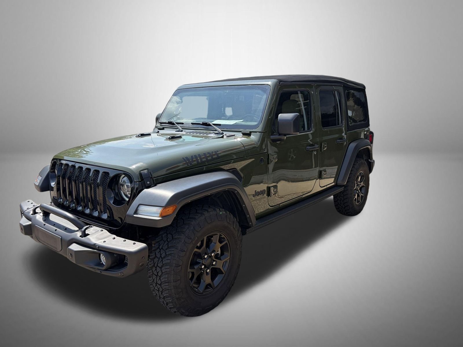 Used 2022 Green Jeep Unlimited Willys image 1
