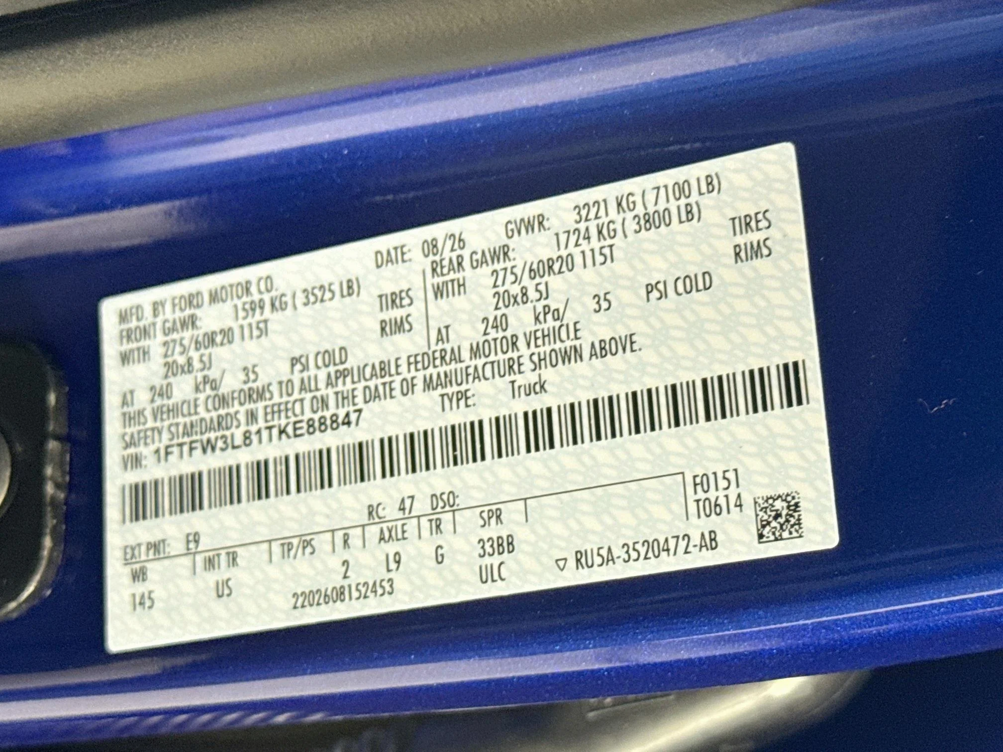 New 2026 Argon Blue Metallic Ford XLT image 32