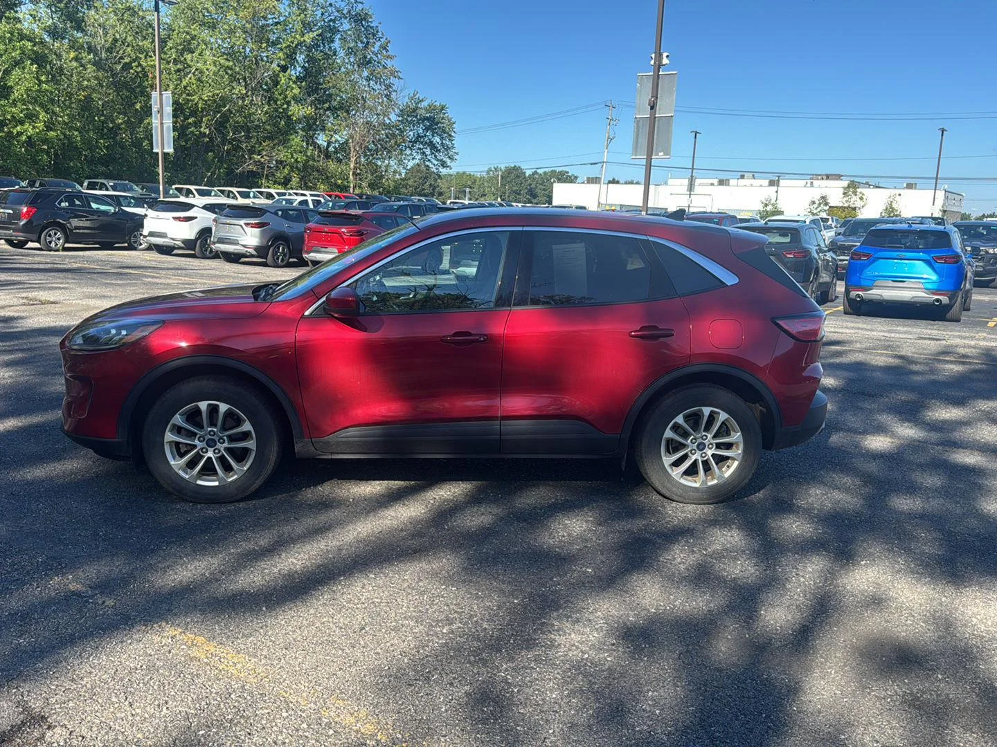 Used 2020 Rapid Red Metallic Tinted Clearcoat Ford SE image 6