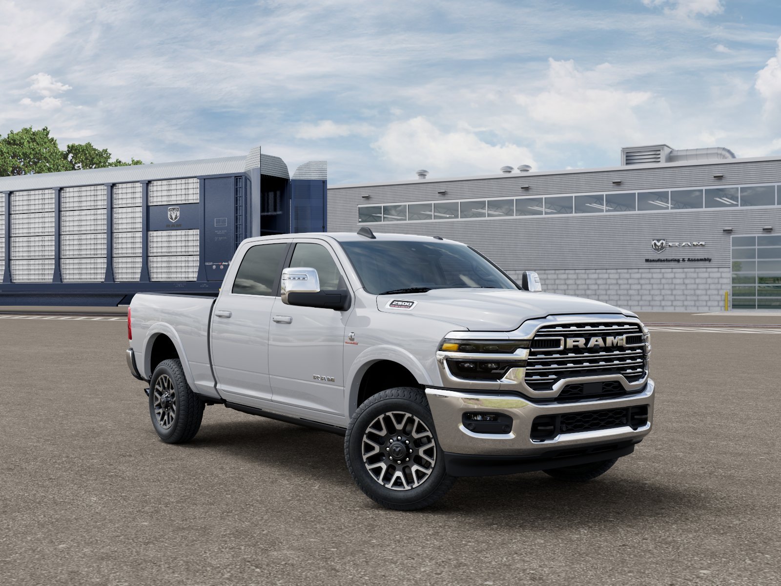 New 2026 Bright White Clear-Coat Exterior Paint RAM Longhorn image 3