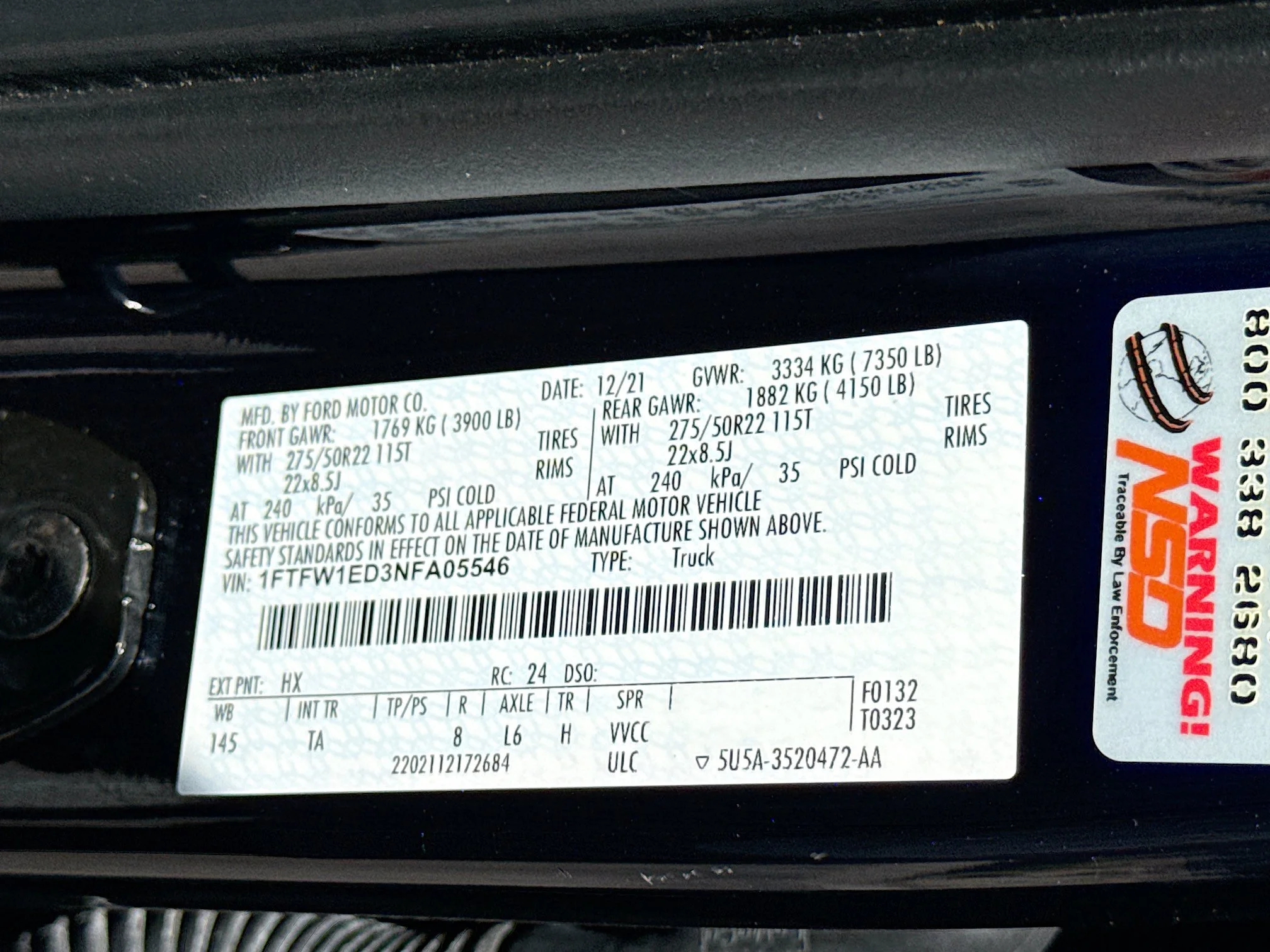 Used 2022 Blue Metallic Ford Limited image 43