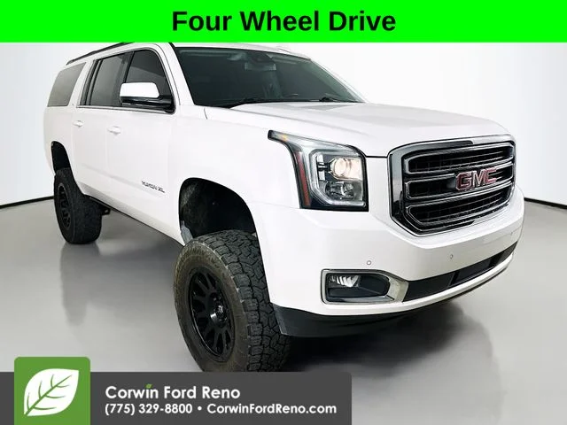 Used 2018 White Frost Tri-Coat GMC SLT image 1