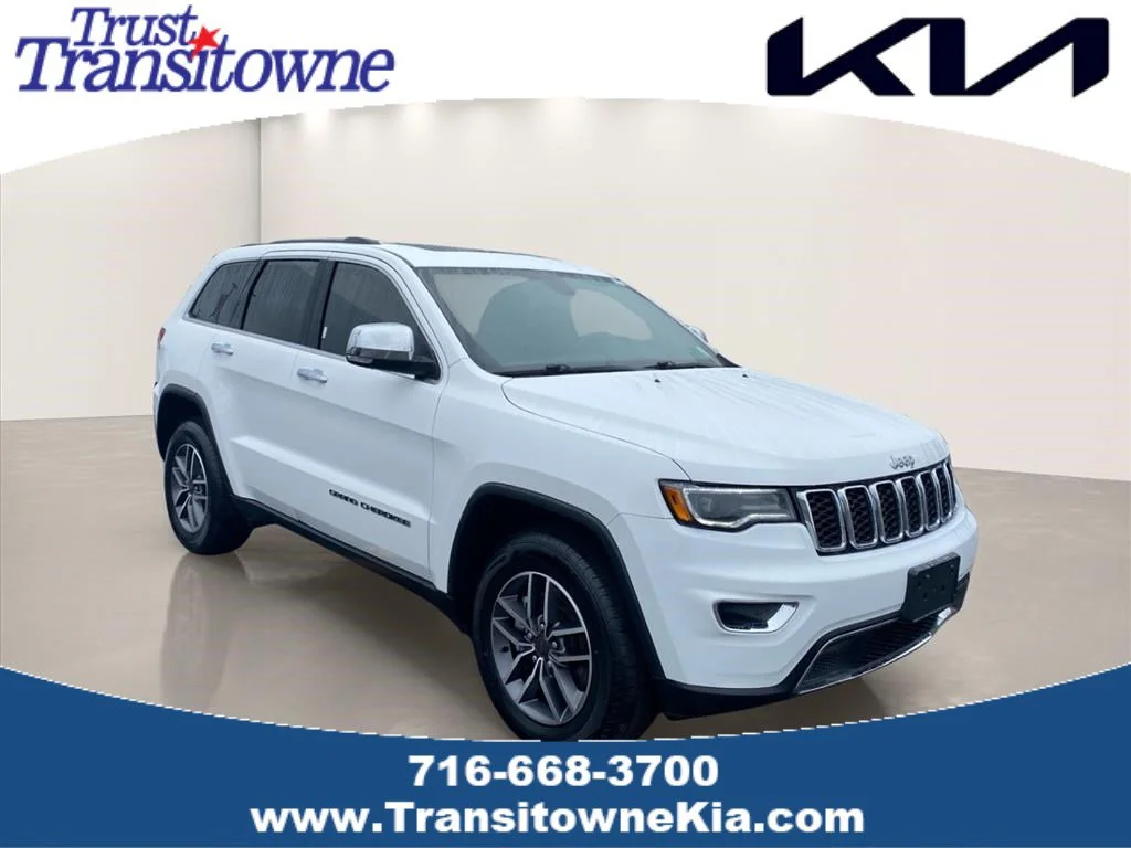 Used 2021 Bright White Clearcoat Jeep Limited image 1