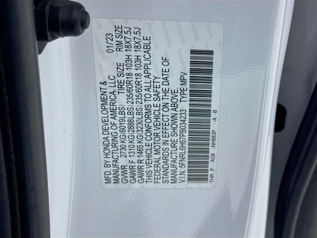 Certified Used 2023 Platinum White Pearl Honda EX-L image 45