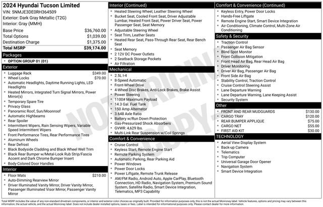Used 2024 Gray Hyundai Limited image 8