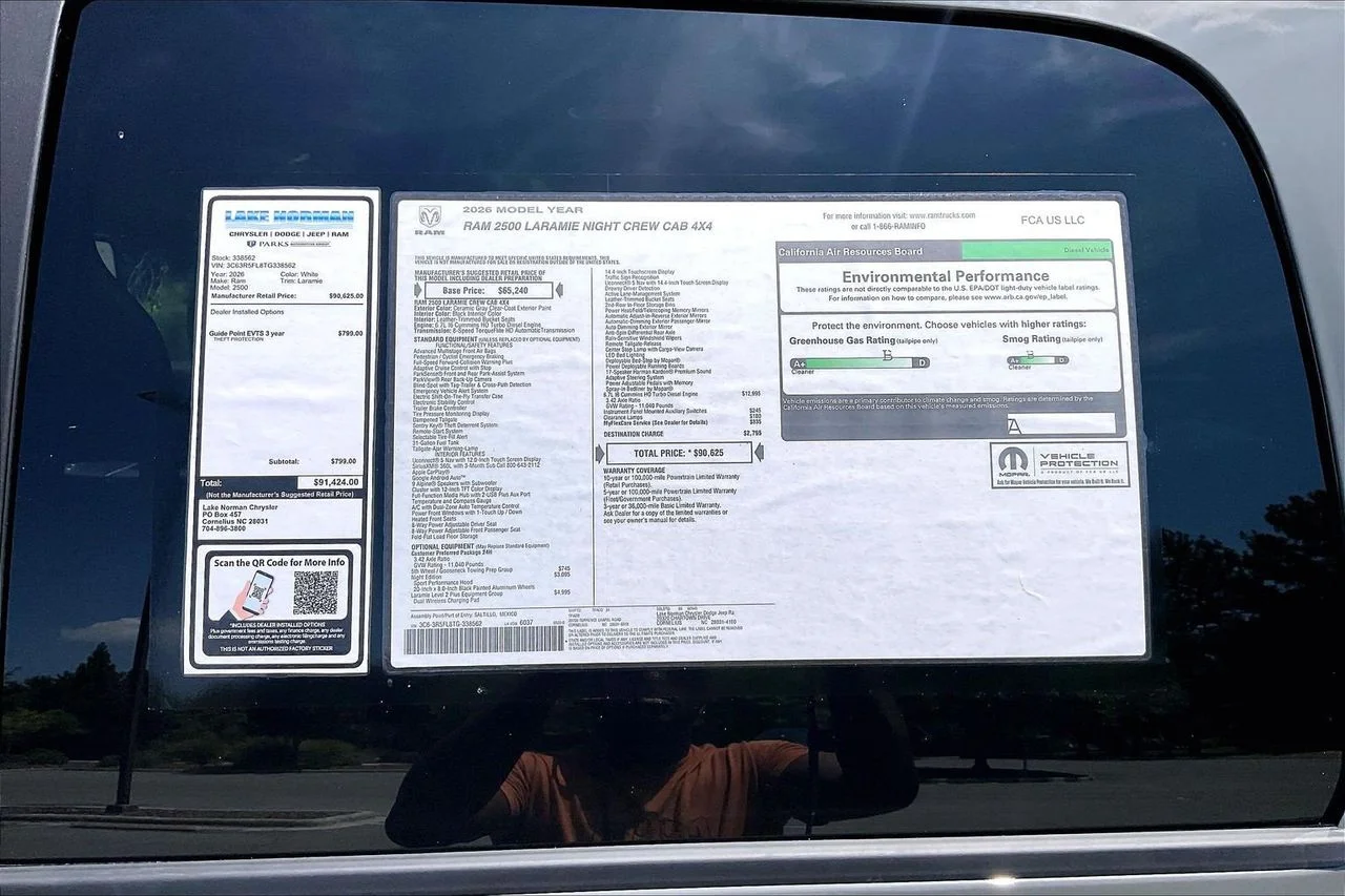 New 2026 Ceramic Gray Clear-Coat Exterior Paint RAM Laramie image 38