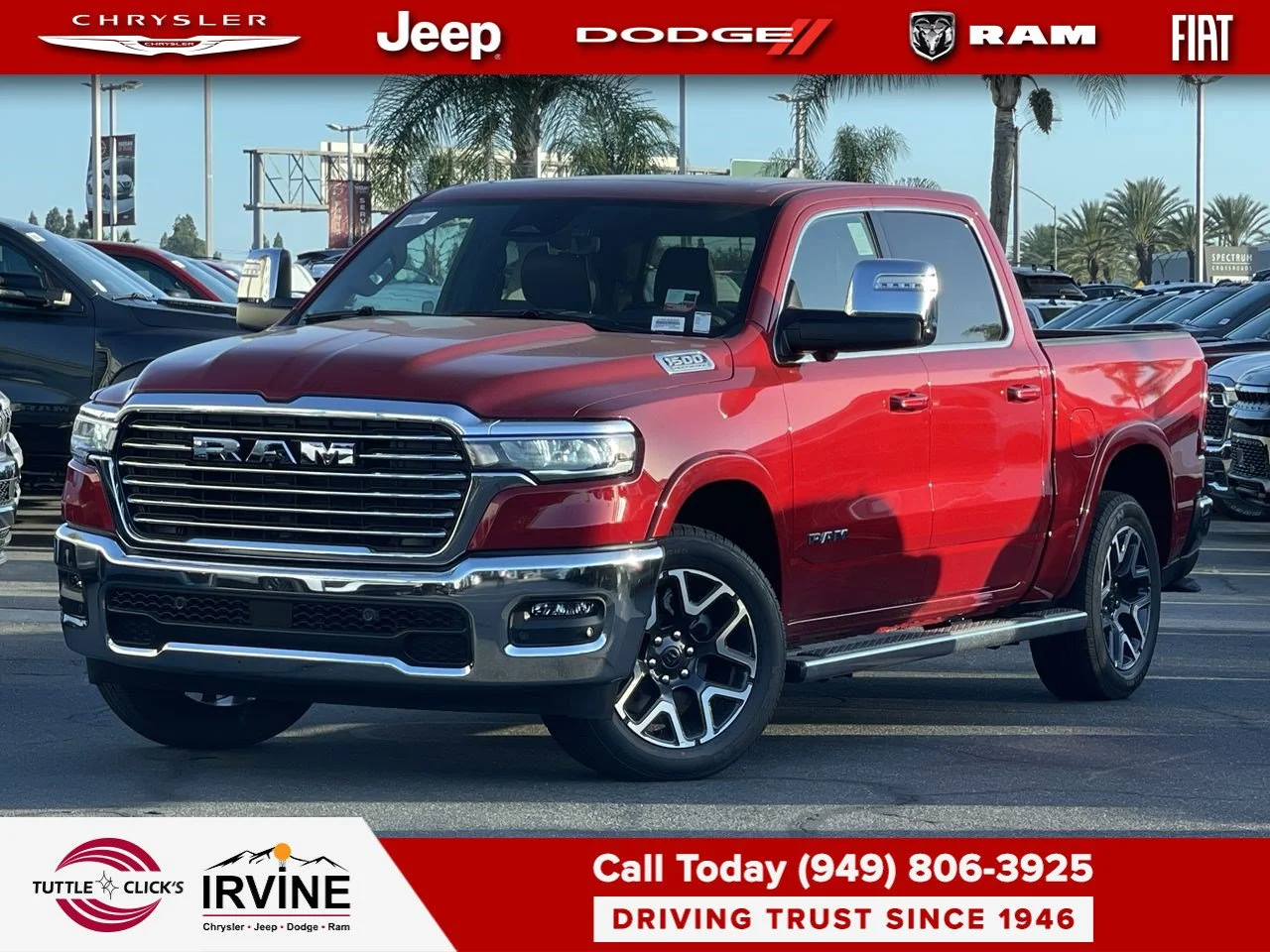 New 2027 Molten Red Pearl-Coat Exterior Paint RAM Laramie image 1