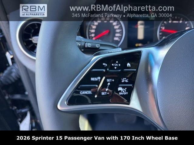 New 2026 Obsidian Black Metallic Mercedes-Benz 170 Wheel Base 15 Passenger image 13