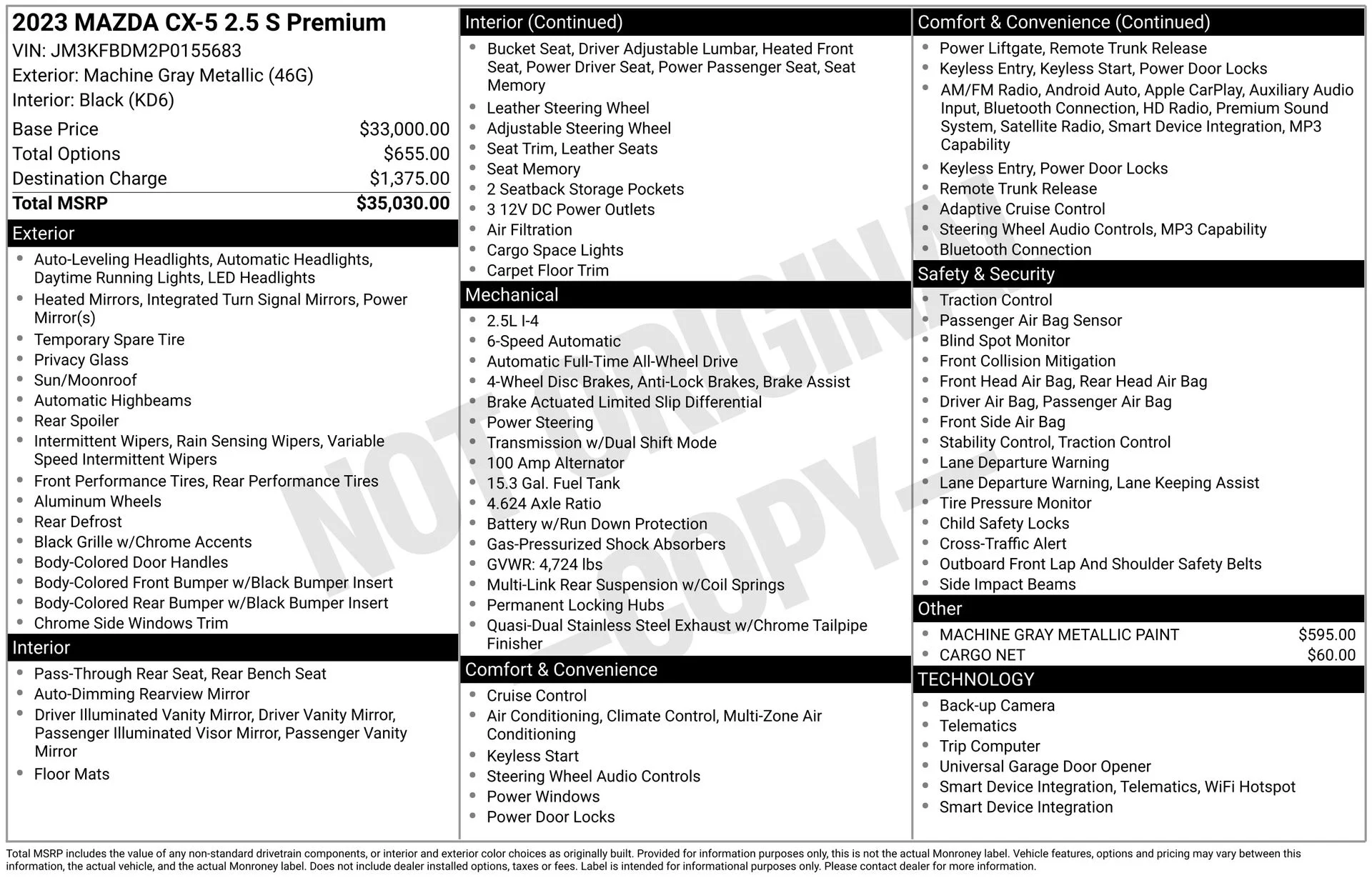 Certified Used 2023 Gray Mazda 2.5 S Premium Package image 28