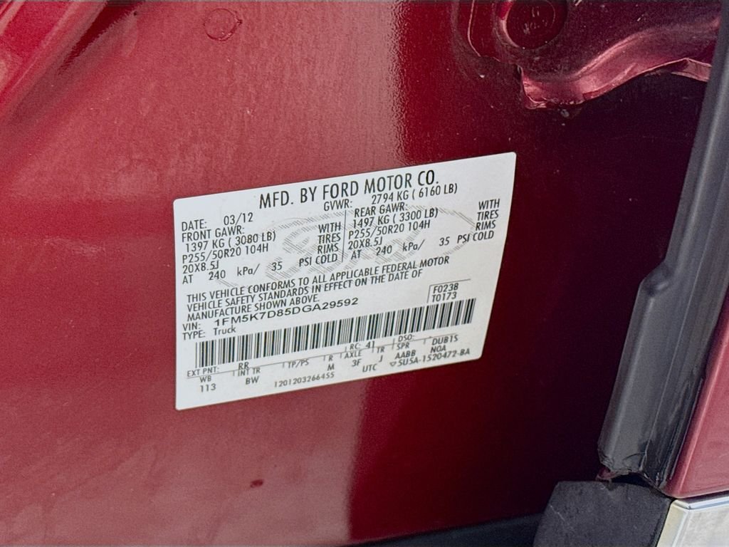 Used 2013 Ruby Red Metallic Tinted Clearcoat Ford XLT image 33