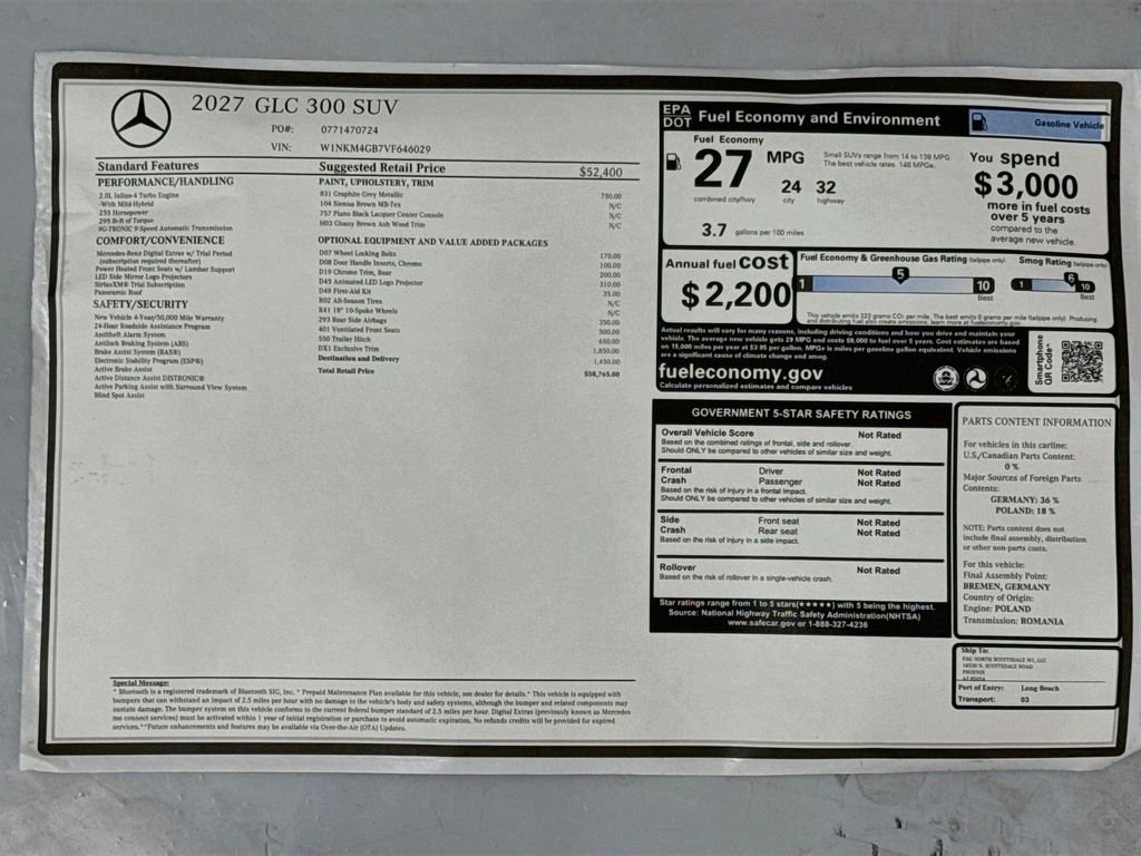New 2027 Graphite Grey Metallic Mercedes-Benz GLC 300 image 9