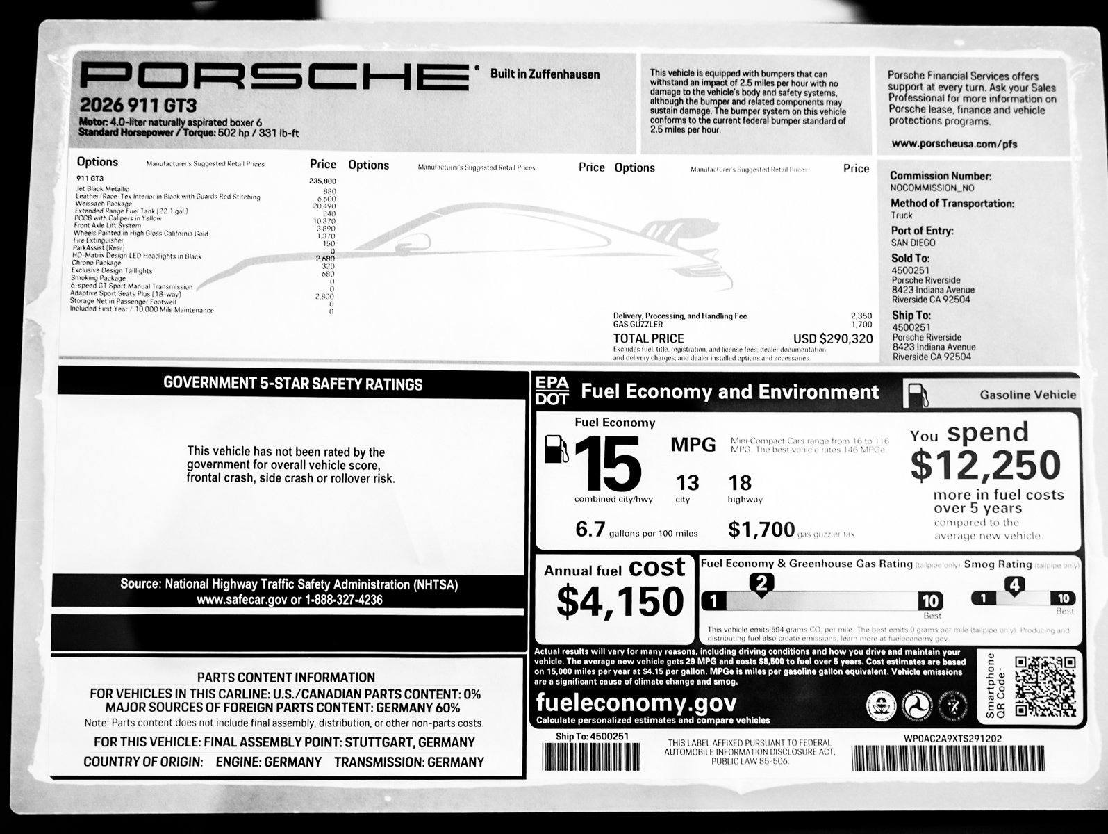 New 2026 JET BLACK MET Porsche GT3 image 31