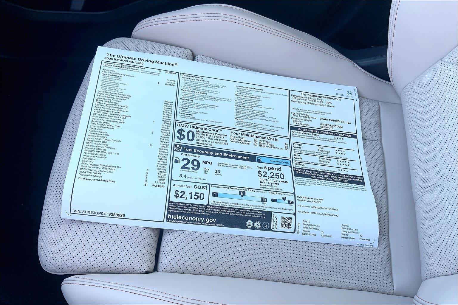 Used 2026 Alpine White BMW 30 xDrive image 19