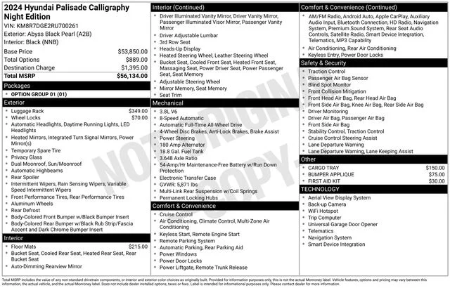Used 2024 Black Hyundai Calligraphy Night Edition image 38