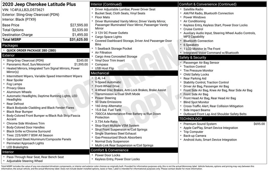 Used 2020 Gray Jeep Latitude Plus image 30