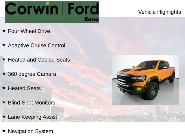 Certified Used 2022 Ignition Orange Clearcoat Ram TRX image 8