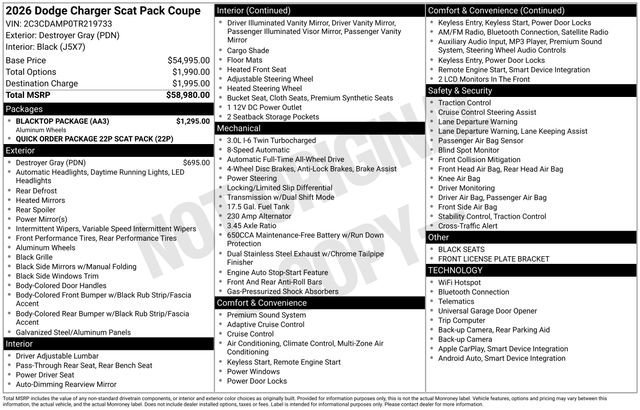 New 2026 Destroyer Gray Exterior Paint Dodge Scat Pack image 30