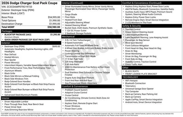 New 2026 Destroyer Gray Exterior Paint Dodge Scat Pack image 30
