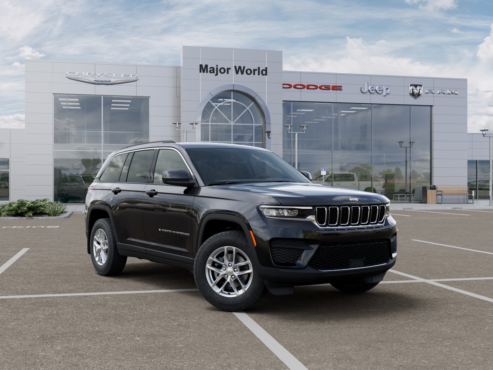 New 2026 Diamond Black Crystal Pearl-Coat Exterior Paint Jeep Laredo image 45