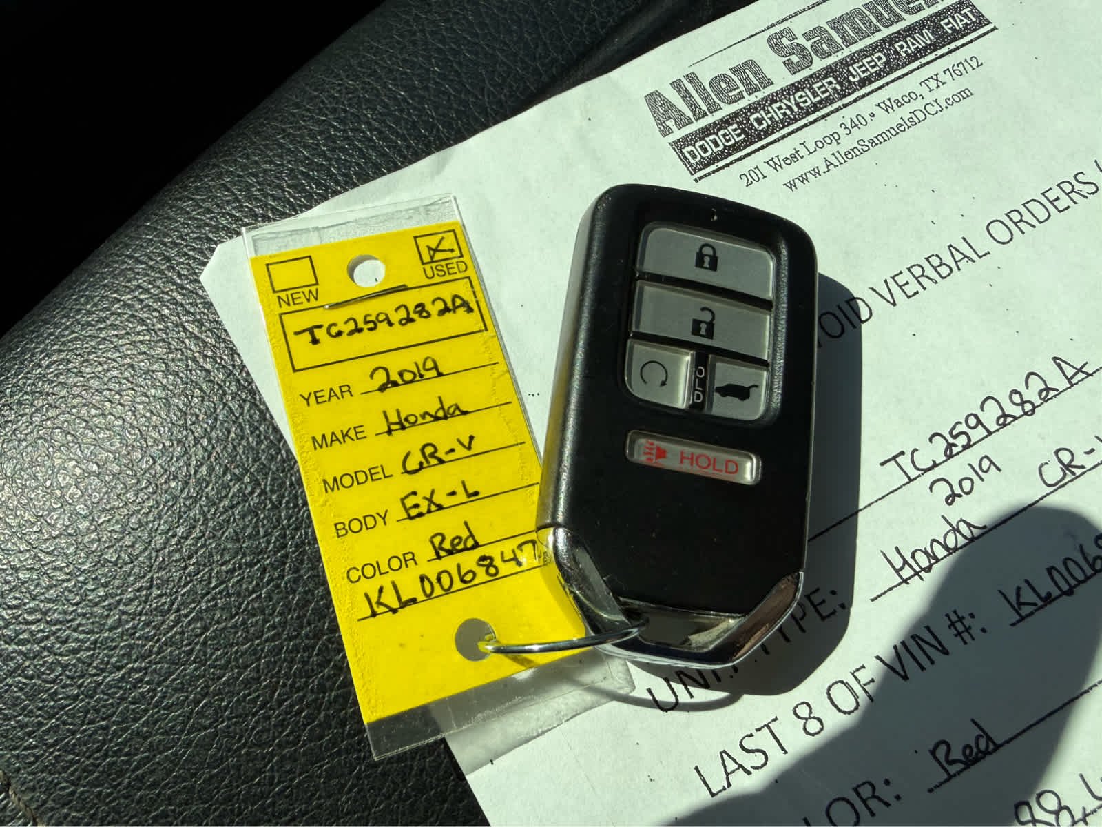 Used 2019 Molten Lava Pearl Honda EX-L image 7