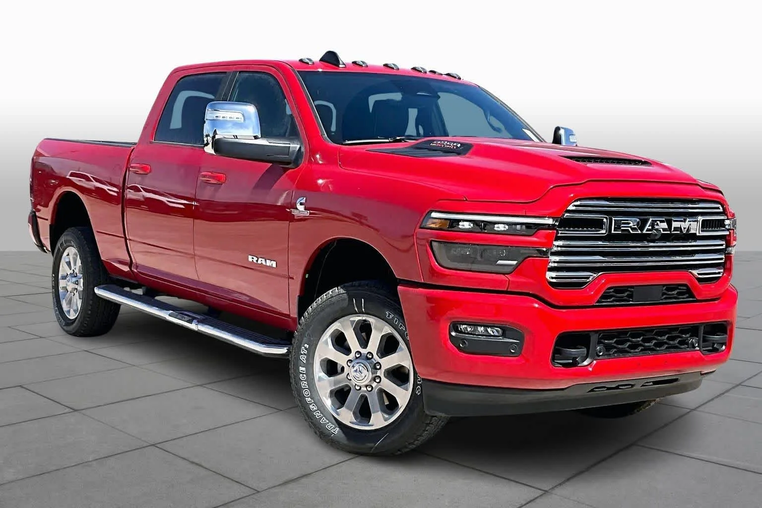 New 2026 Flame Red Clear-Coat Exterior Paint RAM Laramie image 3