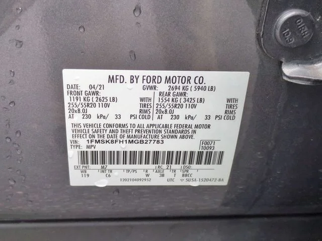 Used 2021 Gray Ford Limited image 39